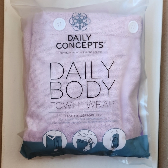 Daily Concepts Bath Towel Wrap and Body Brush Bundle - Picture 6 of 13